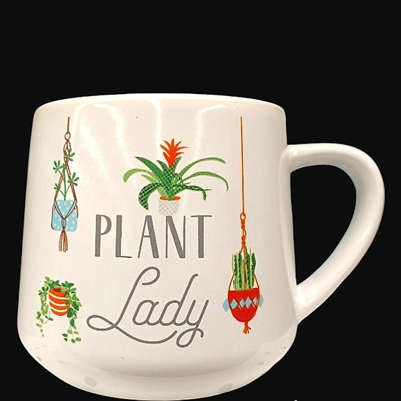 PLANT LADY Graphic Garden Coffee Mug Decor or Planter NWT - Picture 8 of 8